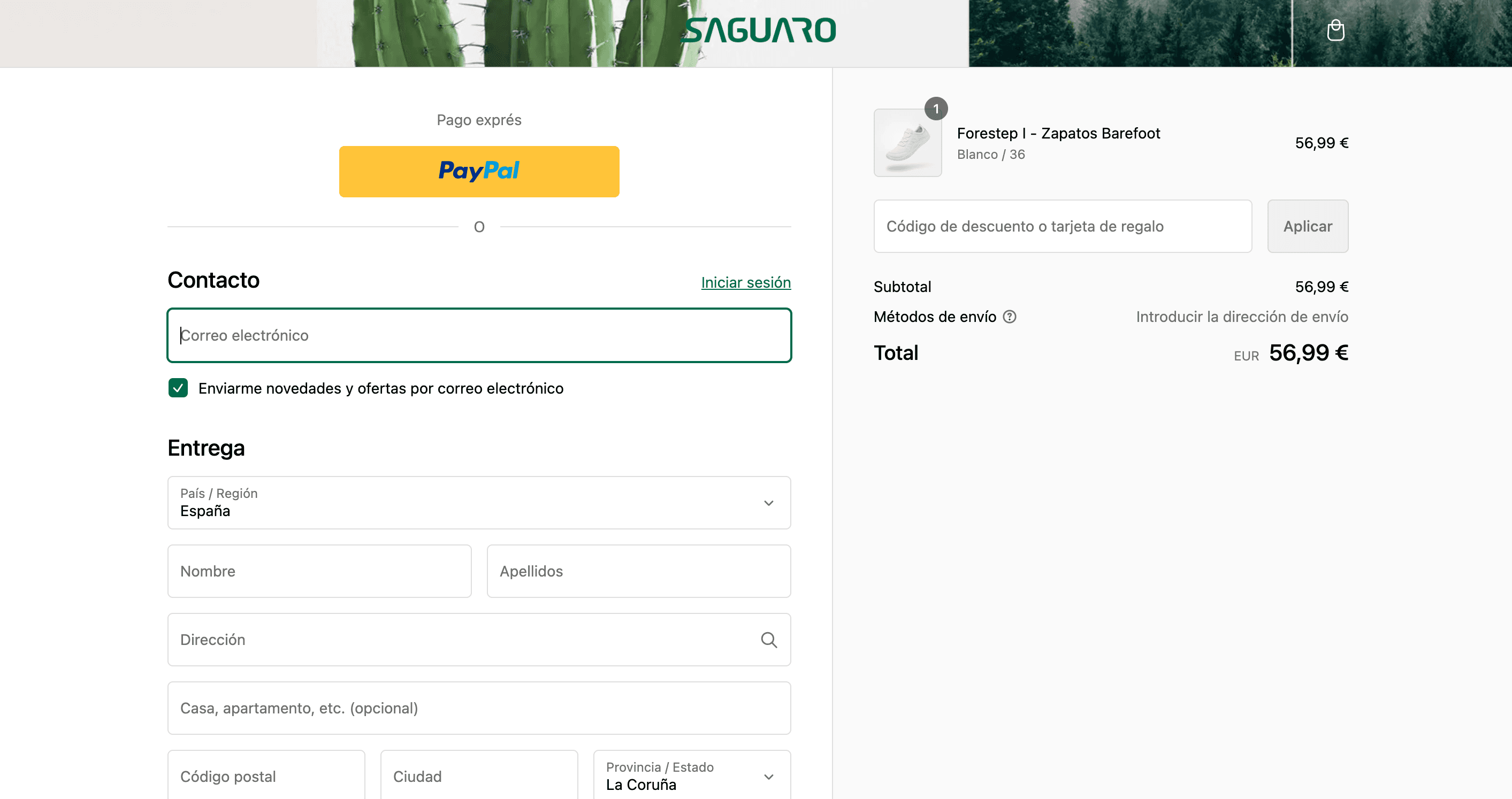 How to apply Saguaro ES coupon code